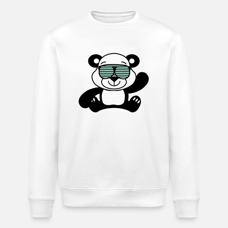 Panda Ours Cool - Sweat bio ROLLER Stanley/Stella Unisexe - blanc