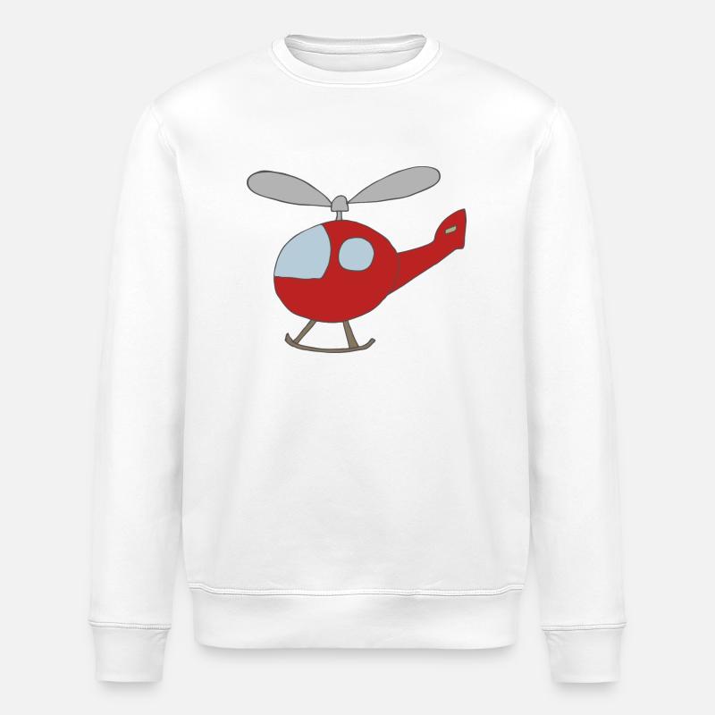 hubschrauber - Stanley/Stella Unisex Bio-Sweatshirt ROLLER - Weiß