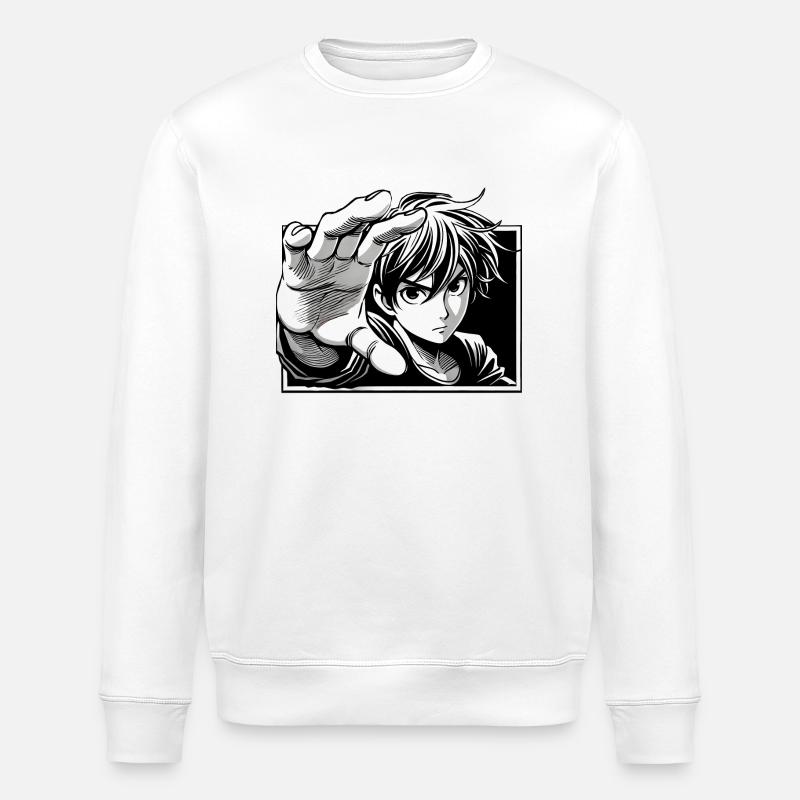 Anime de combat - Power Strike - Sweat bio ROLLER Stanley/Stella Unisexe - blanc