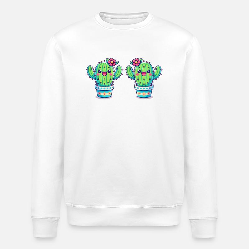 kaktus 2 - Stanley/Stella Unisex Bio-Sweatshirt ROLLER - Weiß