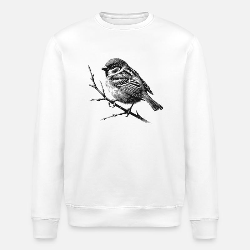 Moineau - Sweat bio ROLLER Stanley/Stella Unisexe - blanc