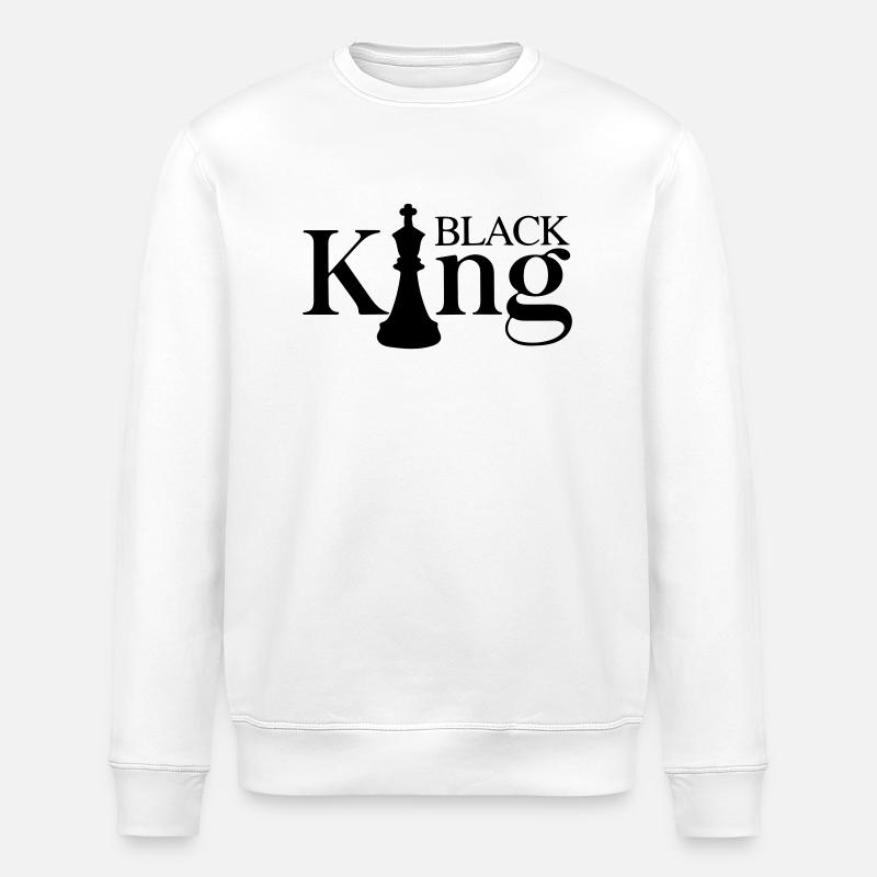 black king - Stanley/Stella ROLLER Unisex Organic Sweatshirt - white