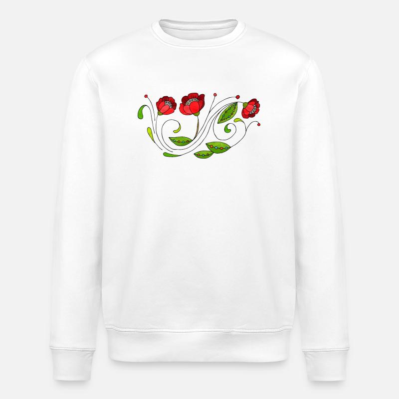 Fleur - Sweat bio ROLLER Stanley/Stella Unisexe - blanc