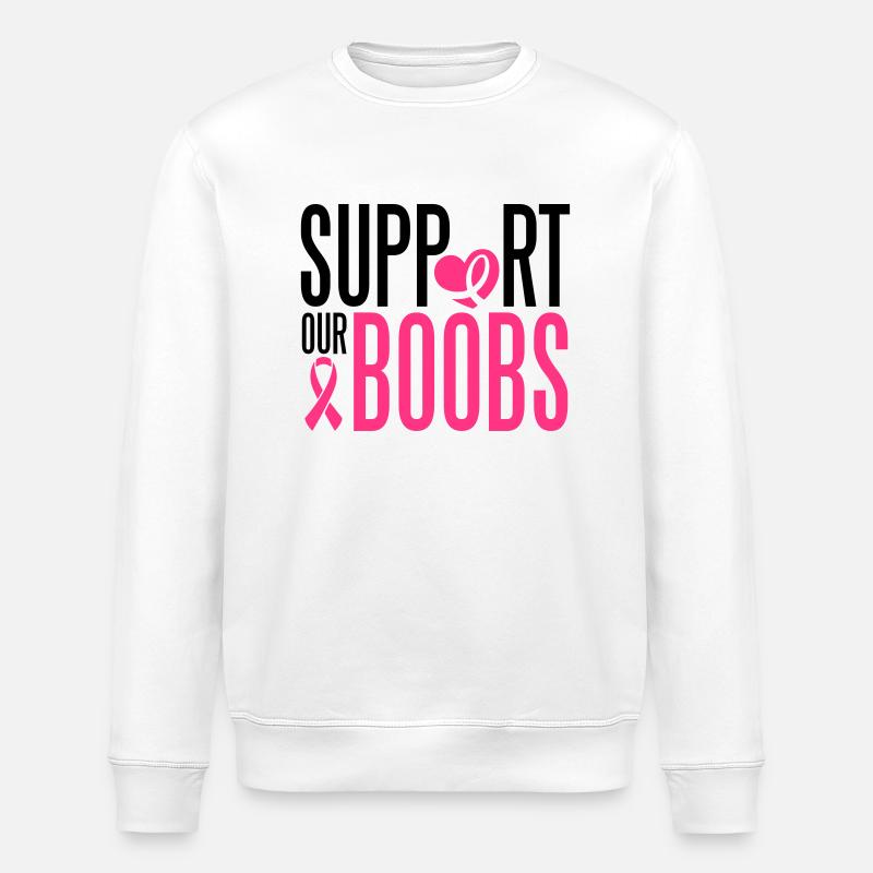 Support our boobs - Stanley/Stella Unisex Bio-Sweatshirt ROLLER - Weiß