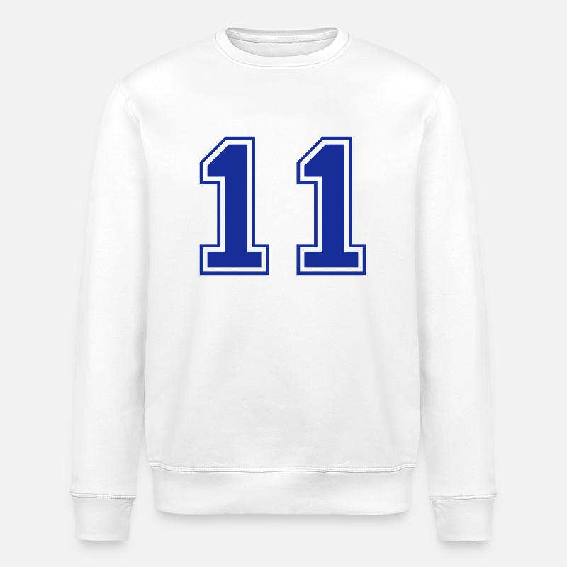 11 - Nummer - Zahl - Stanley/Stella Unisex Bio-Sweatshirt ROLLER - Weiß