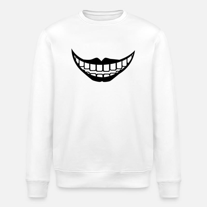 Smile - Stanley/Stella ROLLER Unisex Organic Sweatshirt - white