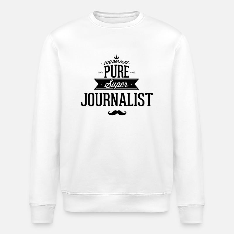 100 percent journalist - Stanley/Stella ROLLER Unisex Organic Sweatshirt - white