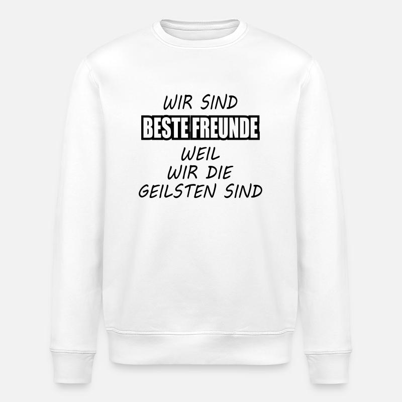 Beste Freunde - Stanley/Stella Unisex Bio-Sweatshirt ROLLER - Weiß