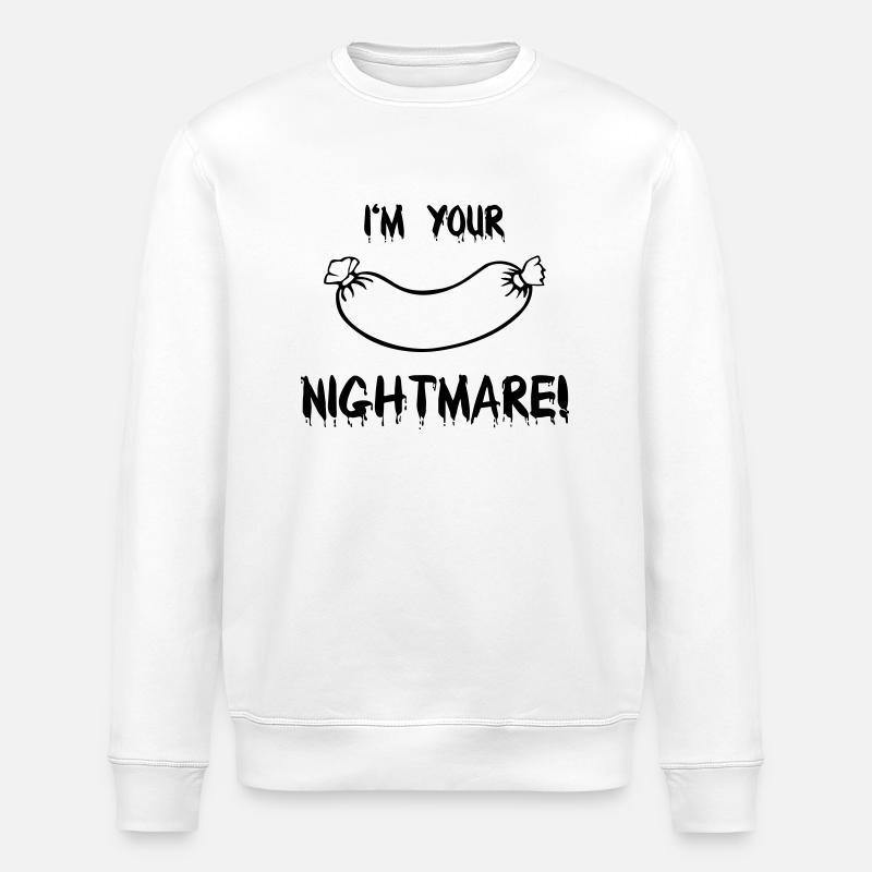Wurst Albtraum Nightmare - Stanley/Stella Unisex Bio-Sweatshirt ROLLER - Weiß