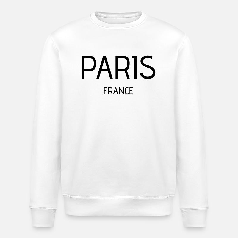 Paris - Stanley/Stella ROLLER Unisex Organic Sweatshirt - white