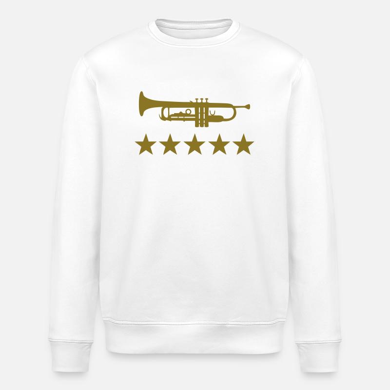 trompete 5 star - Stanley/Stella Unisex Bio-Sweatshirt ROLLER - Weiß