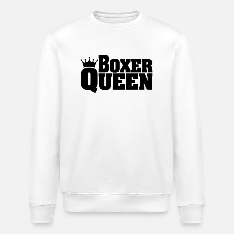 BOXER QUEEN - Stanley/Stella Unisex Bio-Sweatshirt ROLLER - Weiß