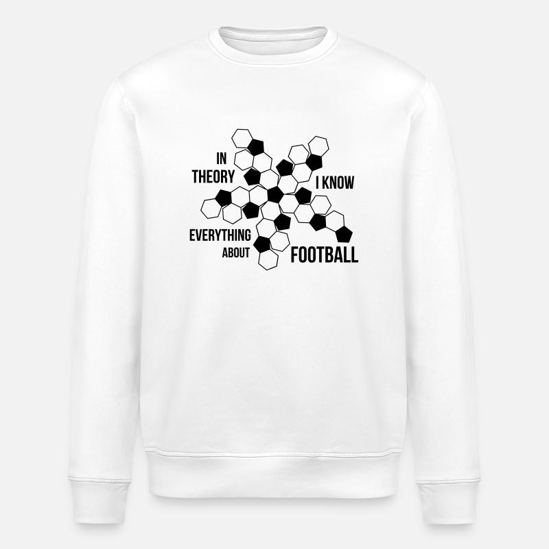 Fußball Geometrie - Stanley/Stella Unisex Bio-Sweatshirt ROLLER - Weiß