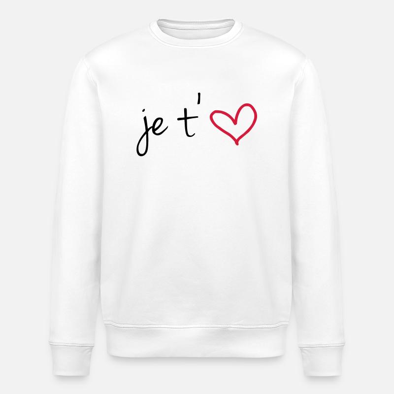 Je t'aime - Sweat bio ROLLER Stanley/Stella Unisexe - blanc