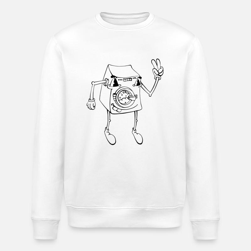 Washing machine - Stanley/Stella ROLLER Unisex Organic Sweatshirt - white