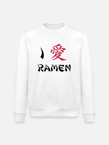 Ich liebe Ramen - Stanley/Stella Unisex Bio-Sweatshirt ROLLER - Weiß