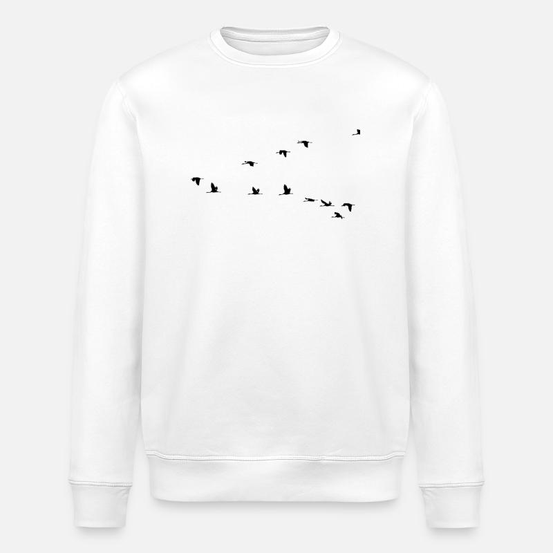 Zugvögel Schwäne - Stanley/Stella Unisex Bio-Sweatshirt ROLLER - Weiß