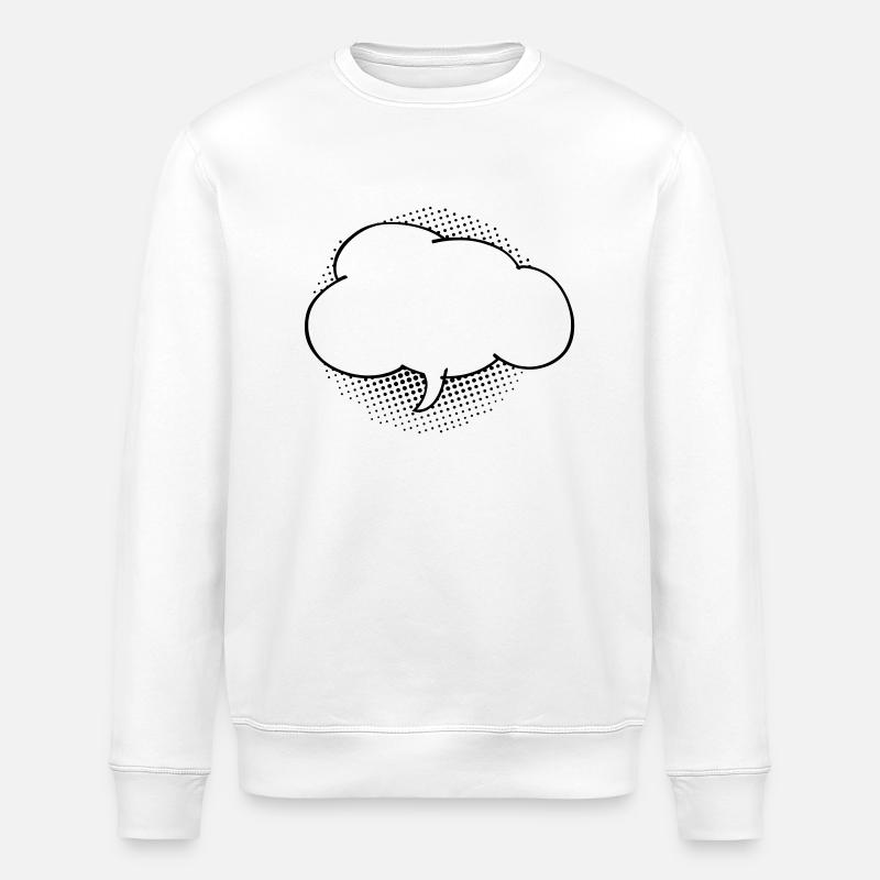 Sprechblase Wolke - Stanley/Stella ROLLER Unisex Organic Sweatshirt - white