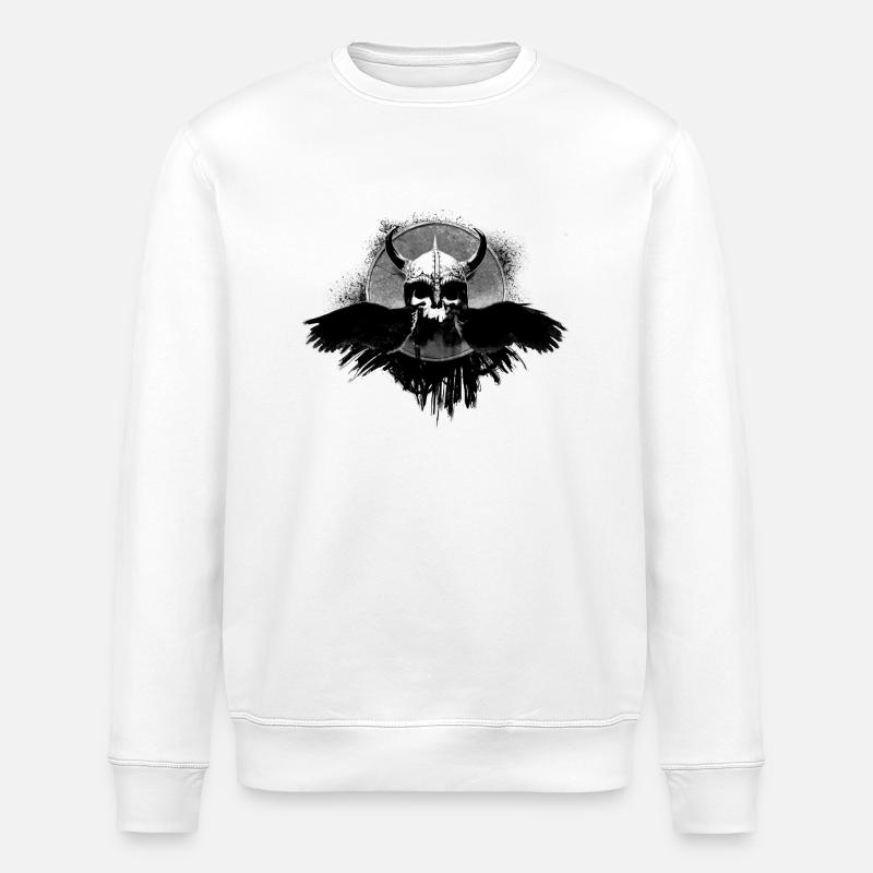 vikingskull - Stanley/Stella ROLLER Unisex Organic Sweatshirt - white