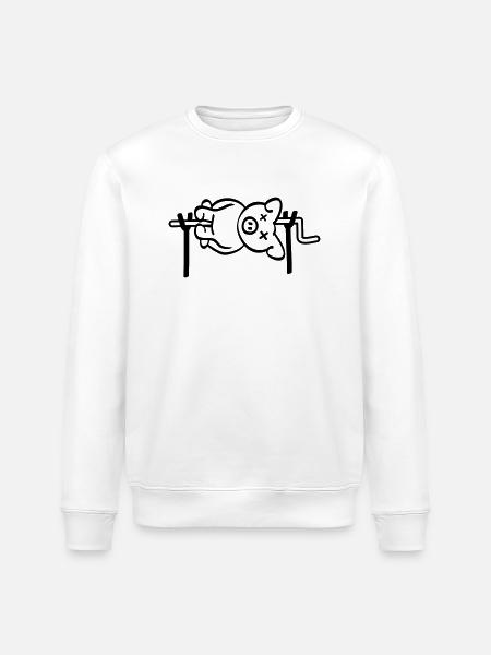 Pig Barbecue - Stanley/Stella ROLLER Unisex Organic Sweatshirt - white