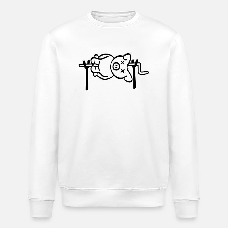 Pig Barbecue - Sweat bio ROLLER Stanley/Stella Unisexe - blanc