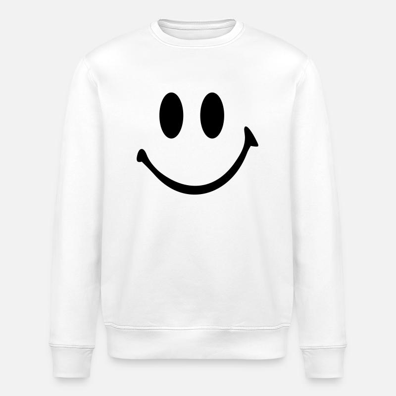 Smiley - Stanley/Stella Unisex Bio-Sweatshirt ROLLER - Weiß