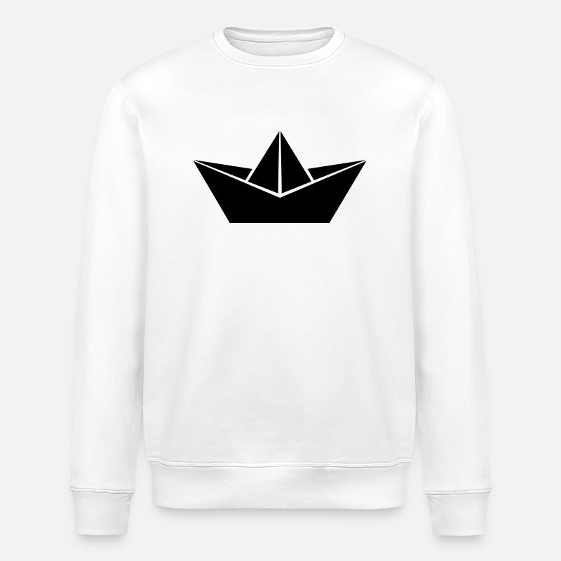 Papierboot - Stanley/Stella Unisex Bio-Sweatshirt ROLLER - Weiß