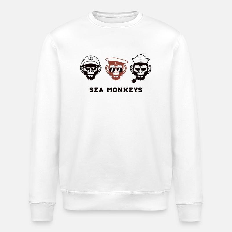 marins - Sweat bio ROLLER Stanley/Stella Unisexe - blanc