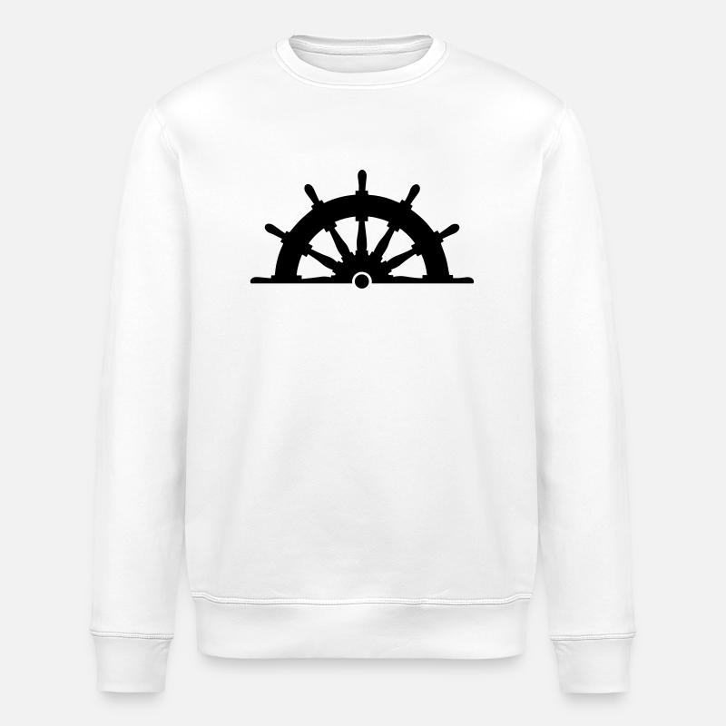 Steuerrad 1c - Stanley/Stella Unisex Bio-Sweatshirt ROLLER - Weiß