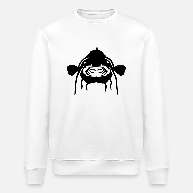 Catfish - Stanley/Stella ROLLER Unisex Organic Sweatshirt - white