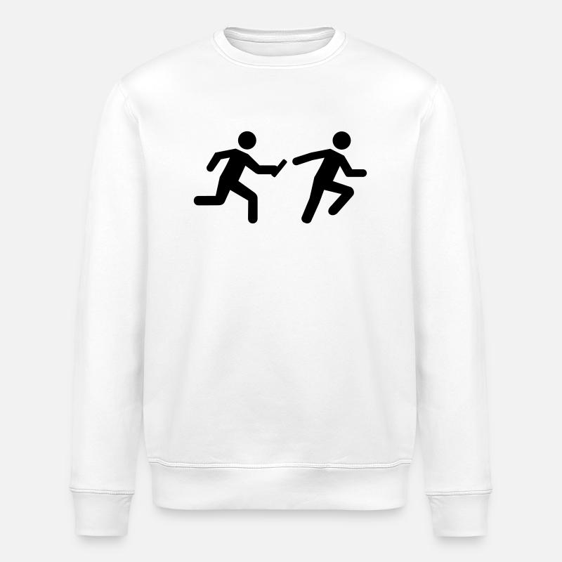 Course relais - Sweat bio ROLLER Stanley/Stella Unisexe - blanc