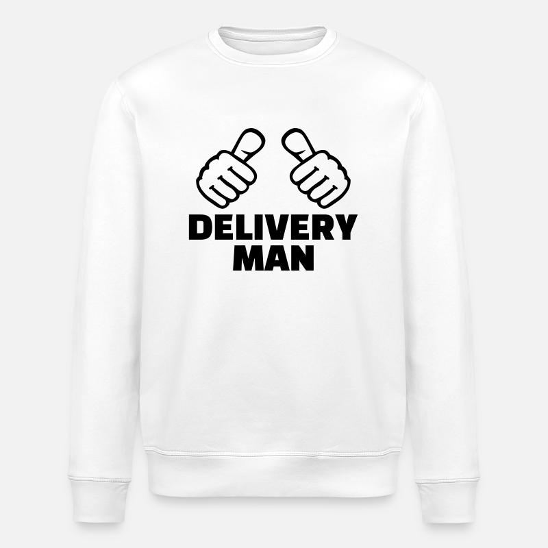 Delivery man - Stanley/Stella ROLLER Unisex Organic Sweatshirt - white