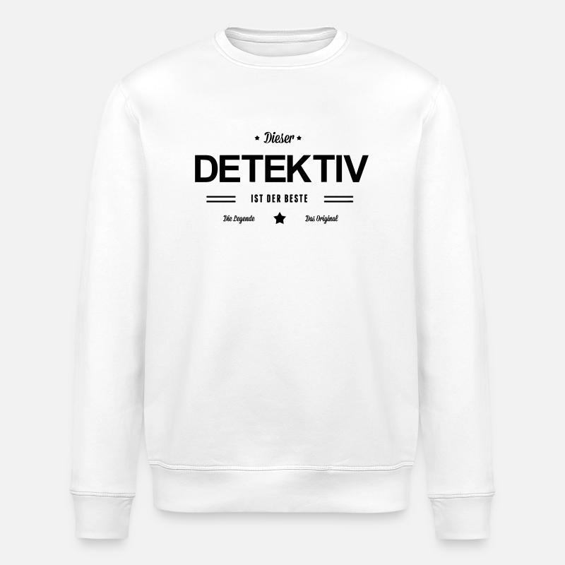 Bester Detektiv - Stanley/Stella Unisex Bio-Sweatshirt ROLLER - Weiß