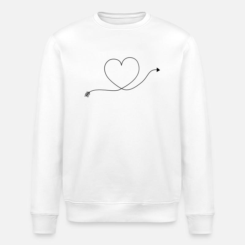 heart_arrow_2 - Stanley/Stella Unisex Bio-Sweatshirt ROLLER - Weiß