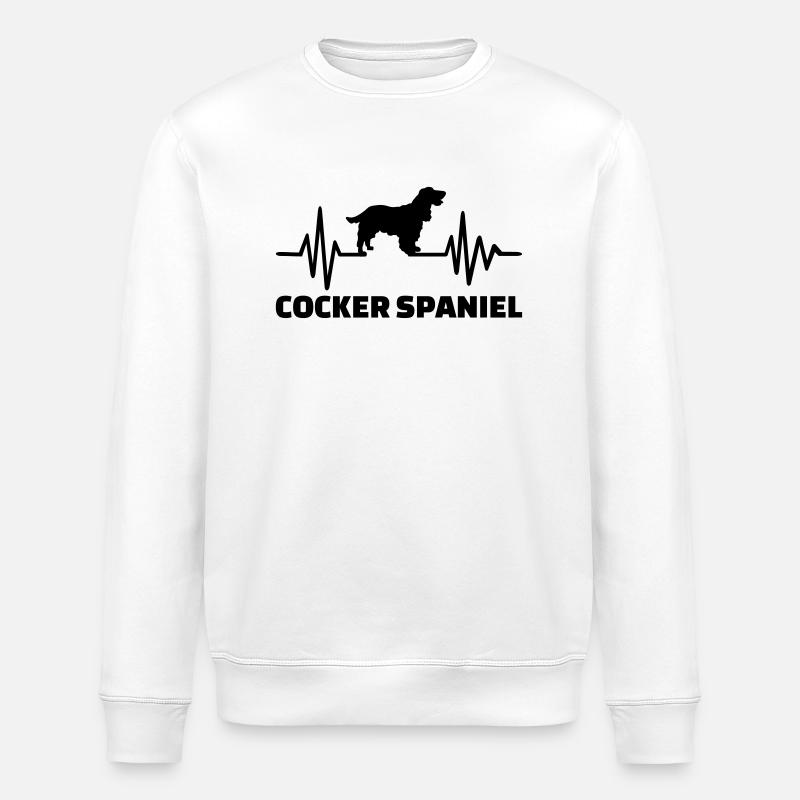 Cocker Spaniel - Stanley/Stella Unisex Bio-Sweatshirt ROLLER - Weiß