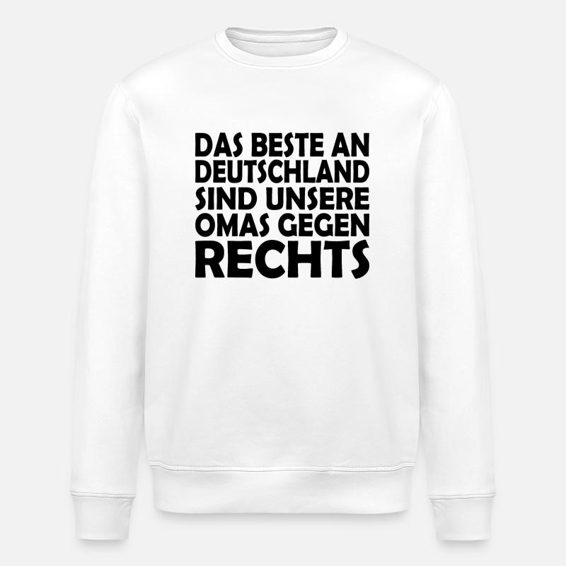 omas gegen rechts - Stanley/Stella Unisex Bio-Sweatshirt ROLLER - Weiß