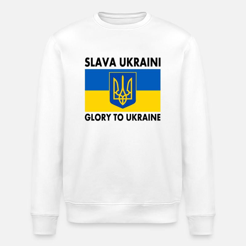 Slava ukraini - Stanley/Stella Unisex Bio-Sweatshirt ROLLER - Weiß