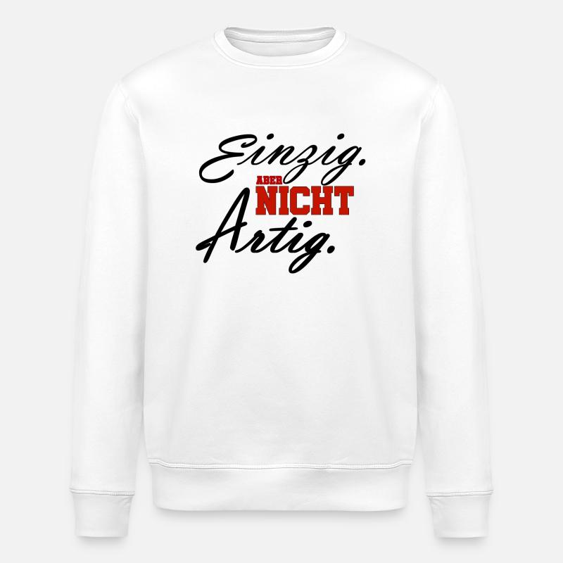 einzig aber nicht artigrot - Stanley/Stella Unisex Bio-Sweatshirt ROLLER - Weiß