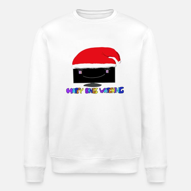 Happy Binge Watching - Stanley/Stella Unisex Bio-Sweatshirt ROLLER - Weiß