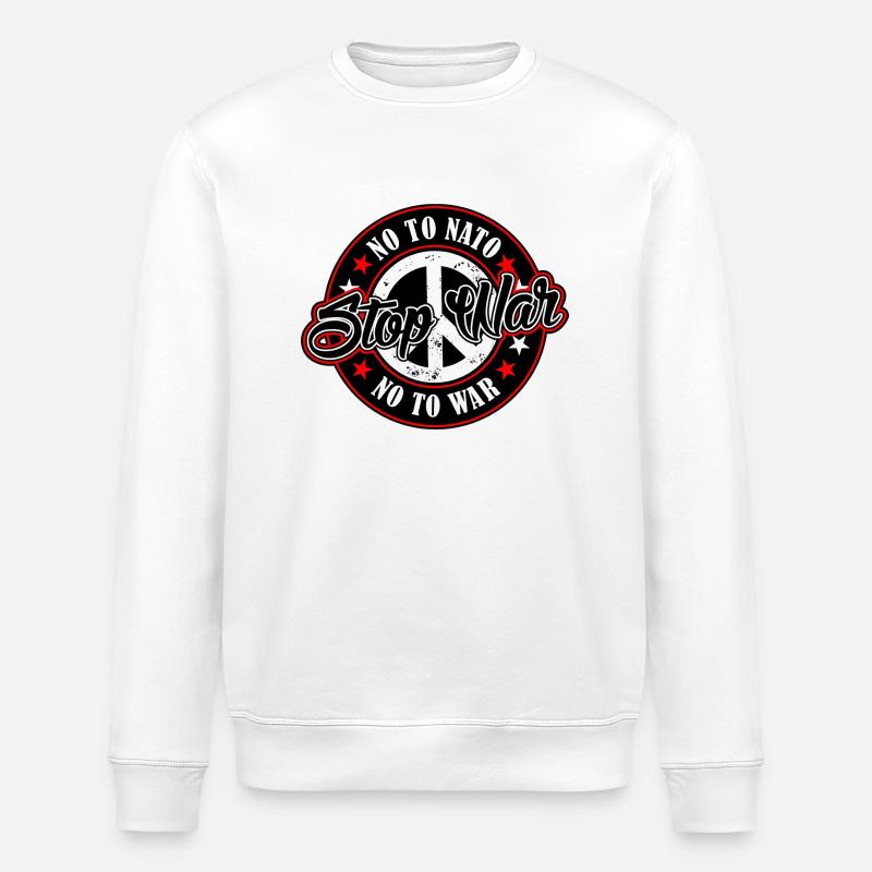 Stop War - Stanley/Stella Unisex Bio-Sweatshirt ROLLER - Weiß