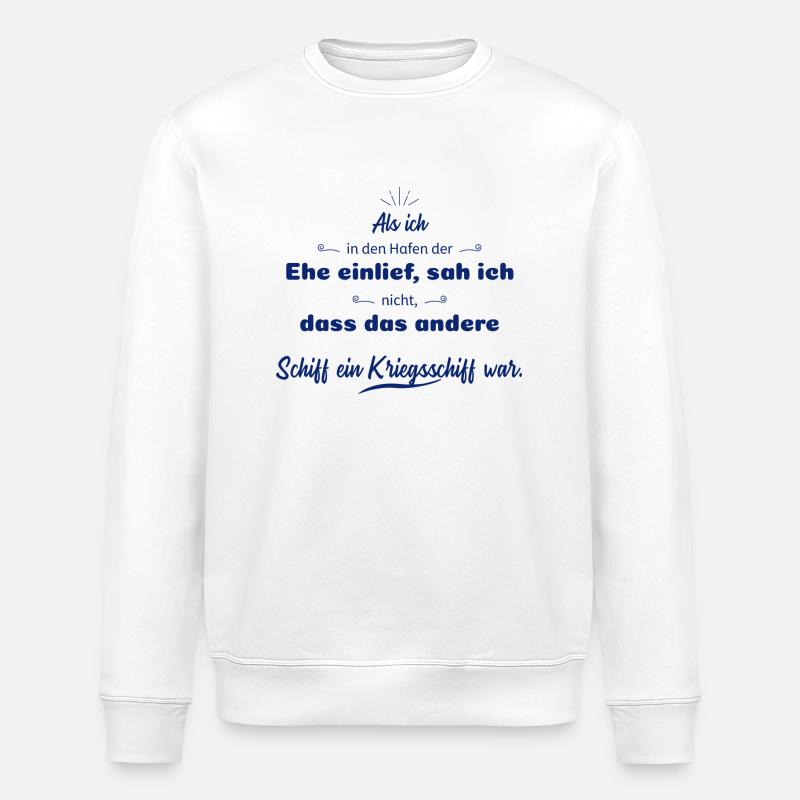 Lustige Sprüche Scheidung - Stanley/Stella Unisex Bio-Sweatshirt ROLLER - Weiß