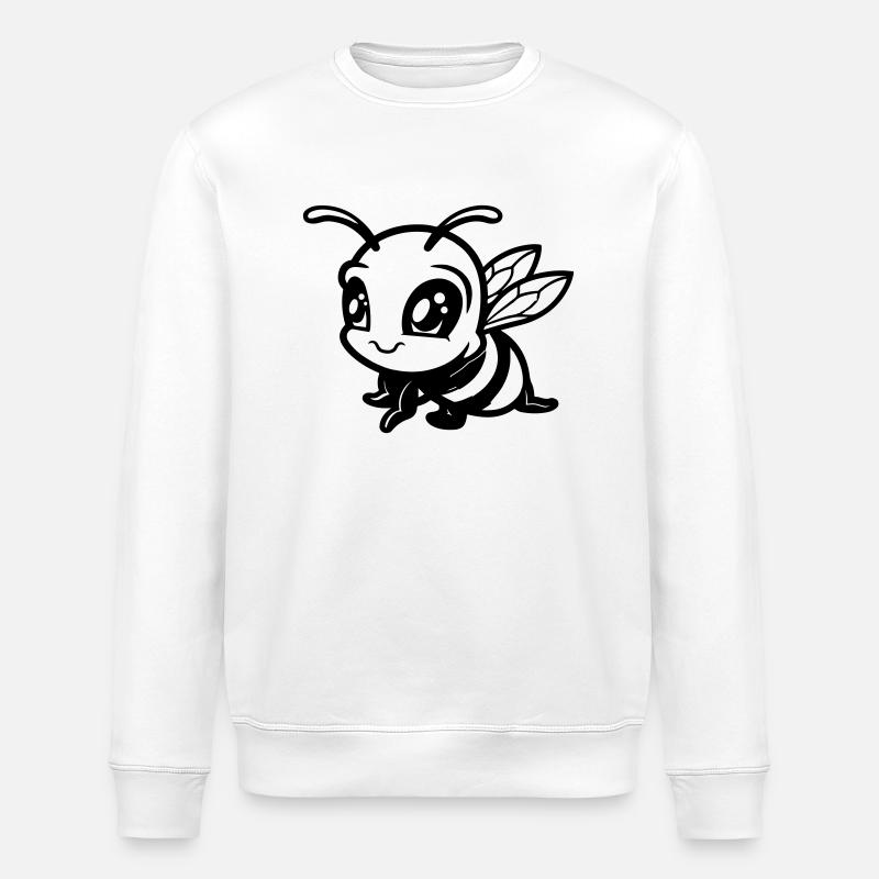 Bee Bumblebee Comic - Stanley/Stella ROLLER Unisex Organic Sweatshirt - white