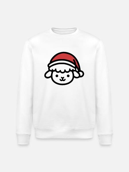 Christmas Cute Sheep - Stanley/Stella ROLLER Unisex Organic Sweatshirt - white