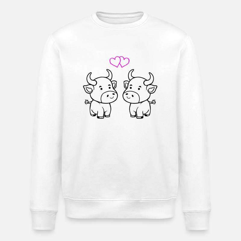 vache bébé amour - Sweat bio ROLLER Stanley/Stella Unisexe - blanc