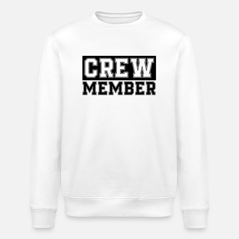 crew member - Stanley/Stella ROLLER Unisex Organic Sweatshirt - white