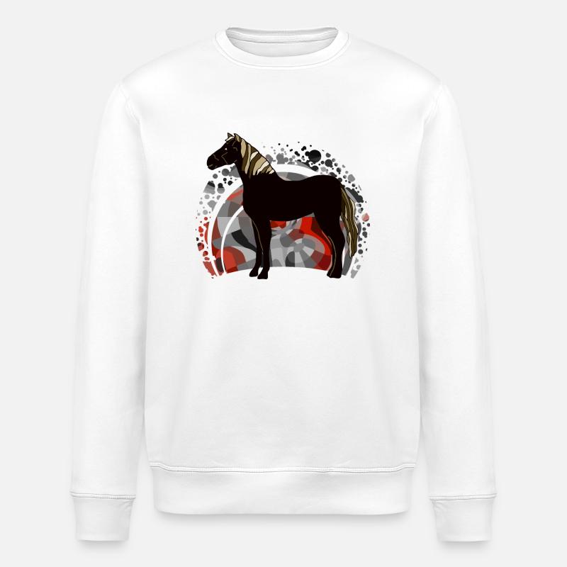 Pferd - Stanley/Stella Unisex Bio-Sweatshirt ROLLER - Weiß