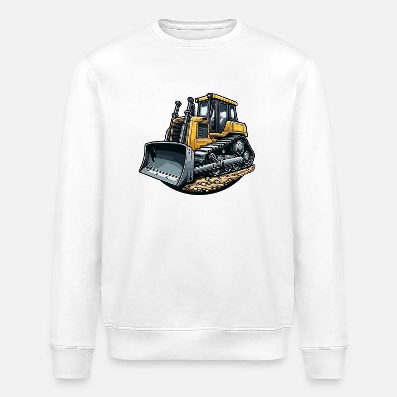 Bulldozer grand - Sweat bio ROLLER Stanley/Stella Unisexe - blanc