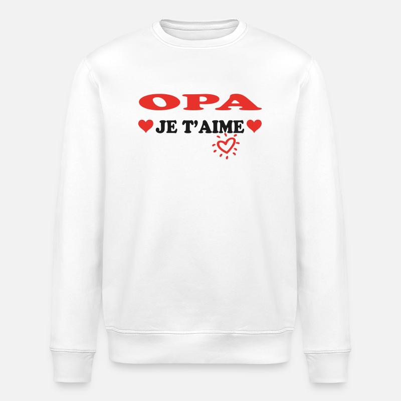 Ich liebe dich Übernahmeangebot - Stanley/Stella Unisex Bio-Sweatshirt ROLLER - Weiß