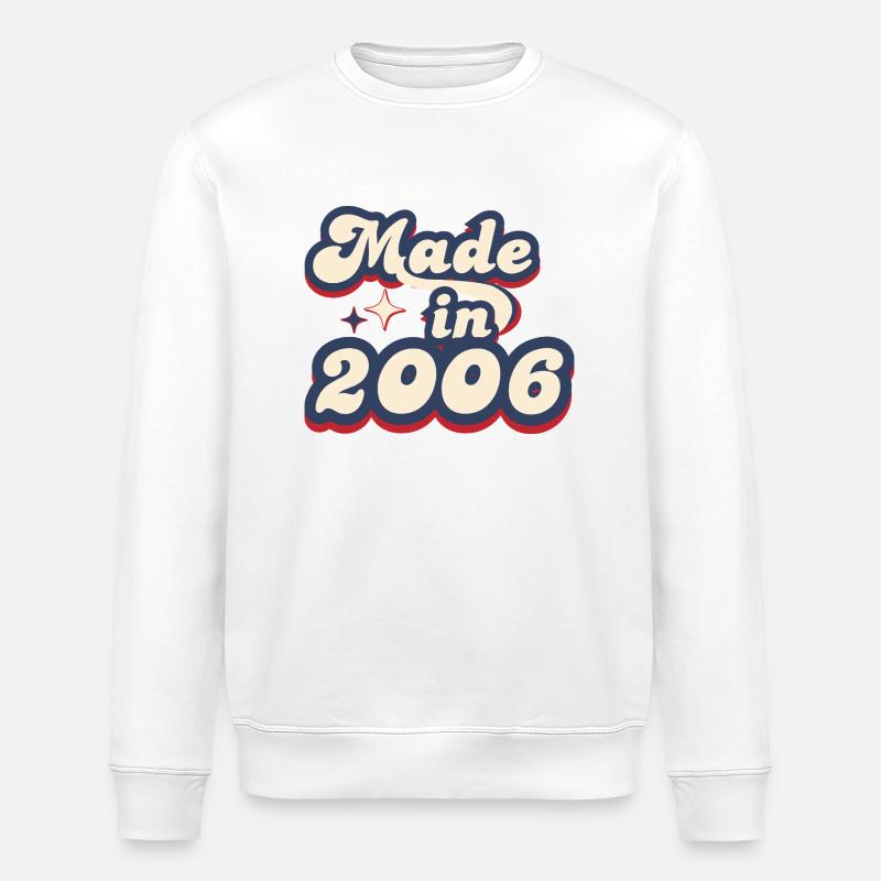 Made in 2006 retro - Sweat bio ROLLER Stanley/Stella Unisexe - blanc