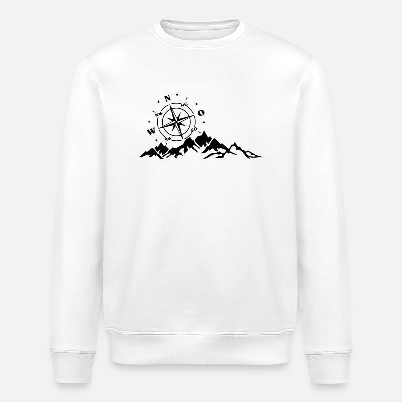 compass - Stanley/Stella ROLLER Unisex Organic Sweatshirt - white